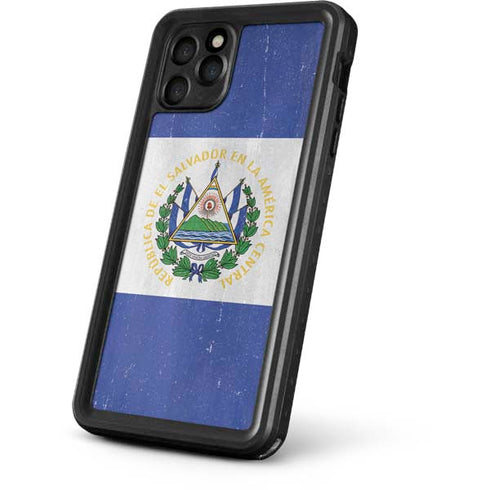 El Salvador Flag Distressed iPhone 11 Pro Waterproof Case